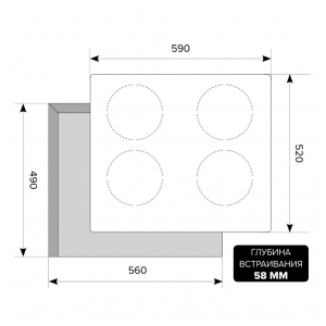 Индукционная варочная панель Lex EVI 640-1 WH