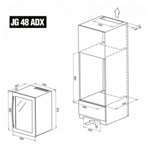 Встраиваемый винный шкаф Ip Industrie JG 48-6 AD X