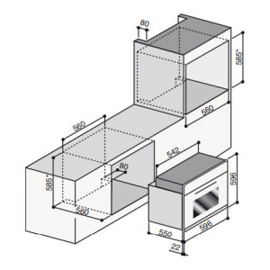 Газовый духовой шкаф Ilve 600-NCVG/BLY