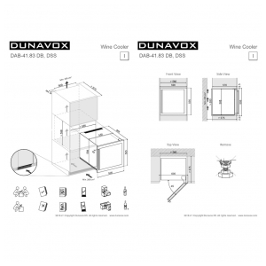 Встраиваемый винный шкаф Dunavox DAB-41.83DSS