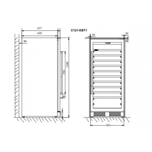 Встраиваемый винный шкаф Cold vine C121-KBT1