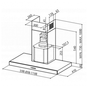 Пристенная вытяжка Faber STILO/SP X A120