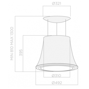 Островная вытяжка Elica AUDREY JAZZ/F/50