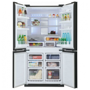 Отдельностоящий многокамерный холодильник Sharp SJFS97VBK