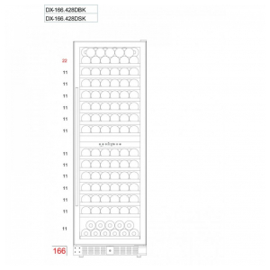 Отдельностоящий винный шкаф Dunavox DX-166.428 SDSK