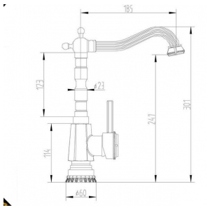 Смеситель Zorg A 306K-BR