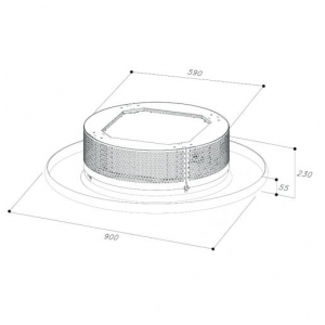 Потолочная вытяжка Sirius SLT962W