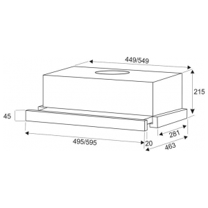 Встраиваемая вытяжка Exiteq EX-1076 BLACK GLASS