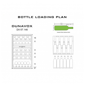 Встраиваемый винный шкаф Dunavox DX-57.146DBK