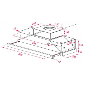 Встраиваемая вытяжка Teka CNL 9610 STAINLESS STEEL