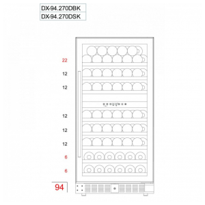 Встраиваемый винный шкаф Dunavox DX-94.270SDSK