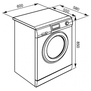 Отдельностоящая стиральная машина Smeg SLB127-2