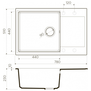 Кухонная мойка Omoikiri Daisen 78-LB-PA Artgranit/пастила