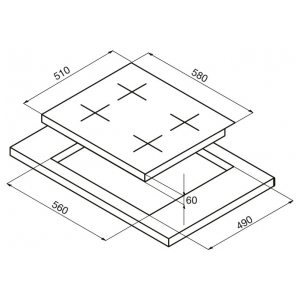 Индукционная варочная панель Korting HIB 6409 BS