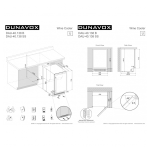 Встраиваемый винный шкаф Dunavox DAU-40.138SS