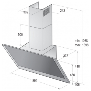 Наклонная вытяжка Gorenje WHI923E3B