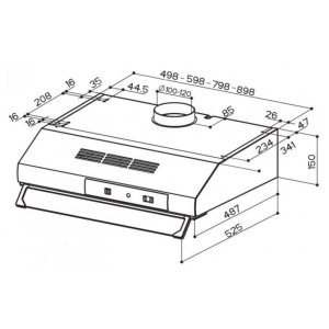 Подвесная вытяжка Faber 741 BASE W A60