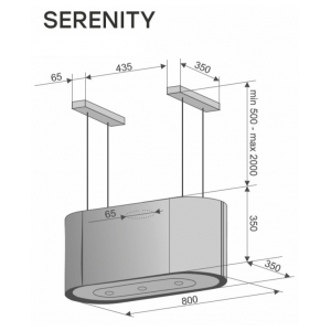 Островная вытяжка Konigin Serenity White 80