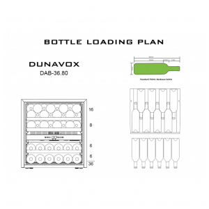 Встраиваемый винный шкаф Dunavox DAB-36.80DW