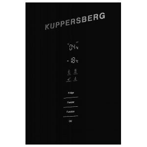Отдельностоящий двухкамерный холодильник Kuppersberg NFM 200 BG