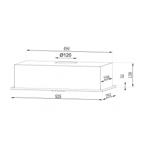 Встраиваемая вытяжка Lex GS BLOC LIGHT 600 WHITE