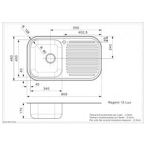 Кухонная мойка Reginox Regent 10 LUX OKG