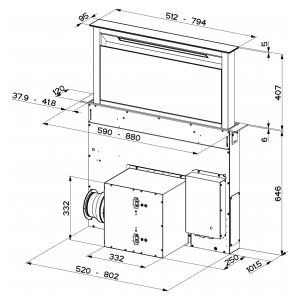 Встраиваемая вытяжка Faber FABULA PLUS EVO+BK A60