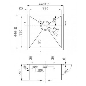 Кухонная мойка Zorg X-4444