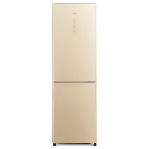 Отдельностоящий двухкамерный холодильник Hitachi R-BG410 PU6X GBE бежевое стекло