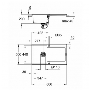 Кухонная мойка Grohe K500 31644AP0