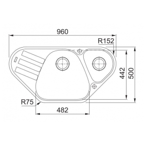 Кухонная мойка Franke AZG 661-E стоп-вентиль, графит (114.0489.399)