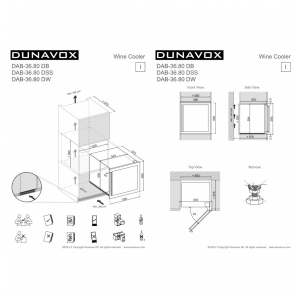 Встраиваемый винный шкаф Dunavox DAB-36.80DW