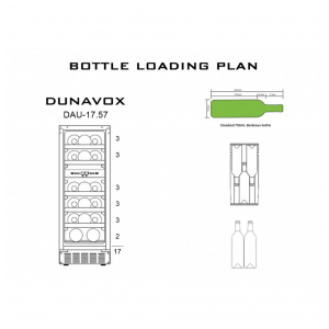 Встраиваемый винный шкаф Dunavox DAU-17.57DW