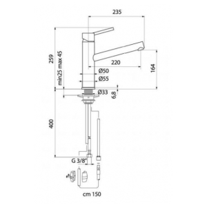 Смеситель Webert TRENTO TN920102 GREY