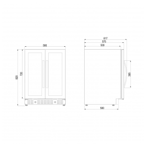 Встраиваемый винный шкаф Dometic E40FGD