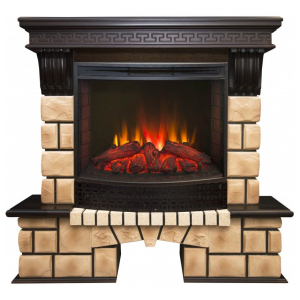 Каминокомплект Real Flame Stone Brick 25/25,5 + Evrika 25,5 LED