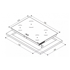 Индукционная варочная панель Faber FBH 84 BK
