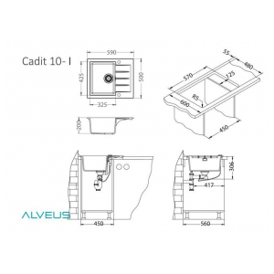 Кухонная мойка Alveus GRANITAL CADIT 10 TERRA