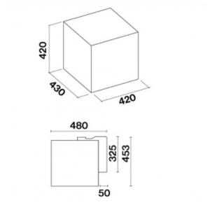 Пристенная вытяжка Falmec RUBIK 42 White (450)