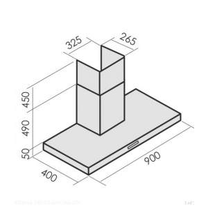 Пристенная вытяжка MBS TRINIA 190 GLASS WHITE