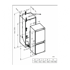 Встраиваемый двухкамерный холодильник Schaub Lorenz SLUE235W4