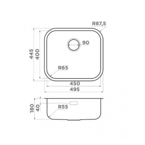 Кухонная мойка Omoikiri Omi 49-U-IN