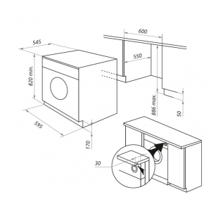 Встраиваемая стиральная машина с сушкой Maunfeld MBWM.1485W