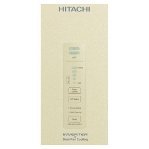 Отдельностоящий двухкамерный холодильник Hitachi R-BG410 PU6X GBE бежевое стекло