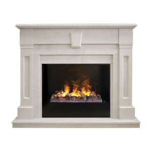 Каминокомплект Real Flame Kellie 25,5/26 WT + Black вставка + 3D Cassette 630