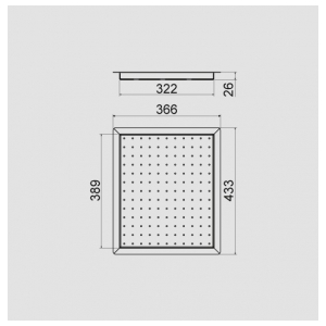 Перфорированный поддон Fulgor Milano T 4336 X