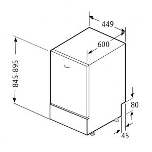 Отдельностоящая посудомоечная машина Krona RIVA 45 FS WH