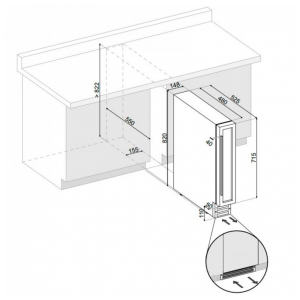 Встраиваемый винный шкаф Dunavox DX-7.20WK/DP