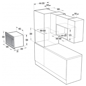 Встраиваемая микроволновая печь Gorenje BM171E2XG