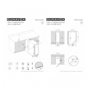 Встраиваемый винный шкаф Dunavox DAU-17.58DB